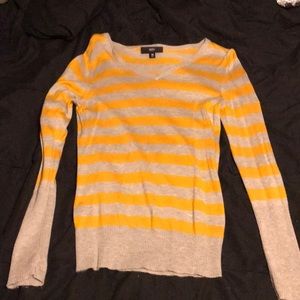 Striped sweater V-neck